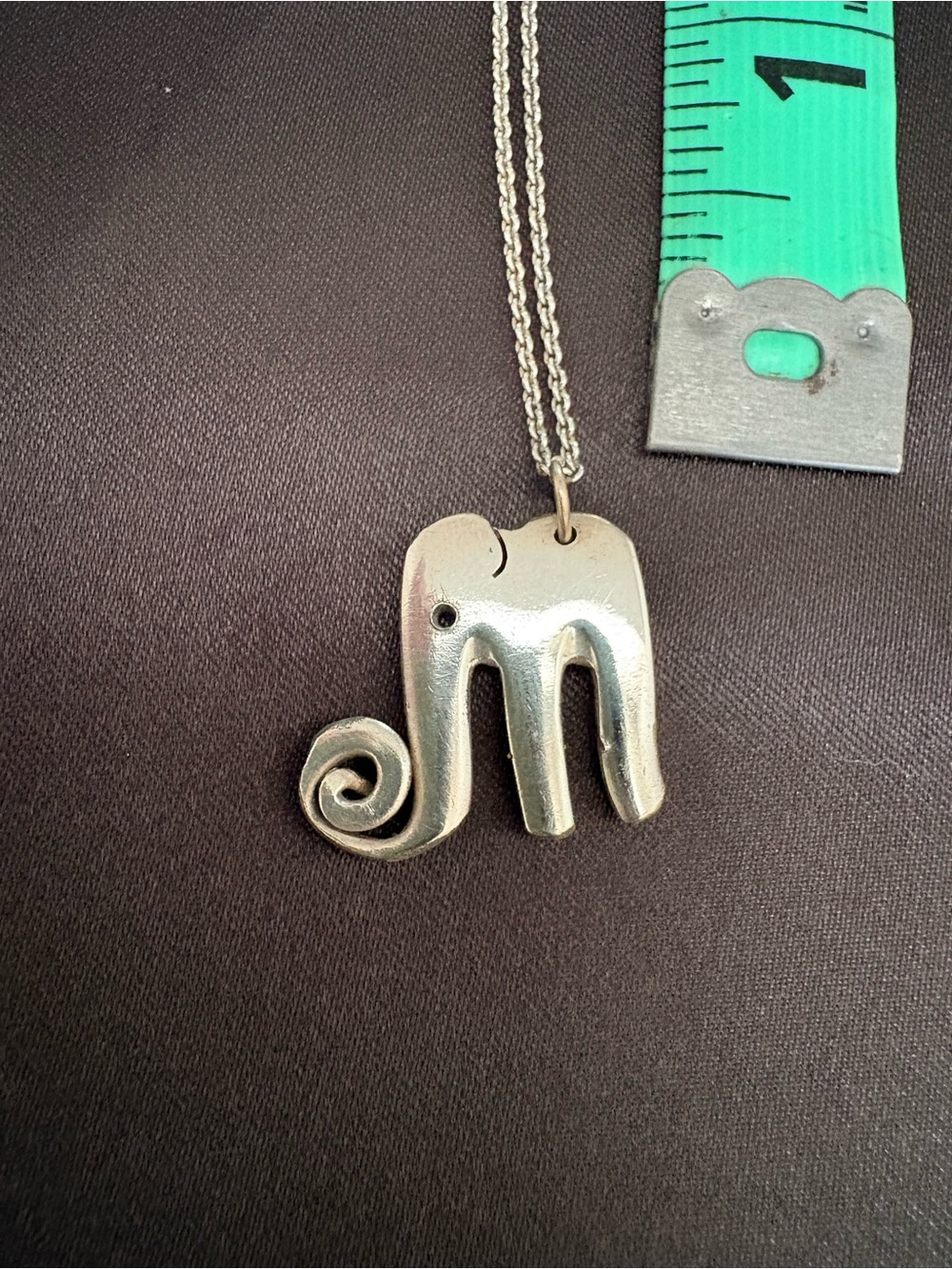 Silver Elephant Pendant Necklace